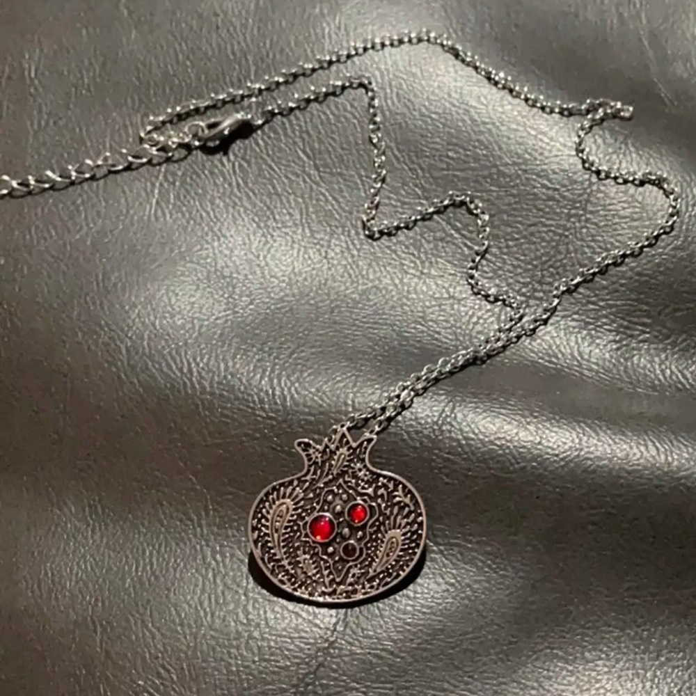 Fruit of the Dead~ Pomegranate Persephone Adonis Greek Gods Spinel Seed Necklace - Picture 8 of 11